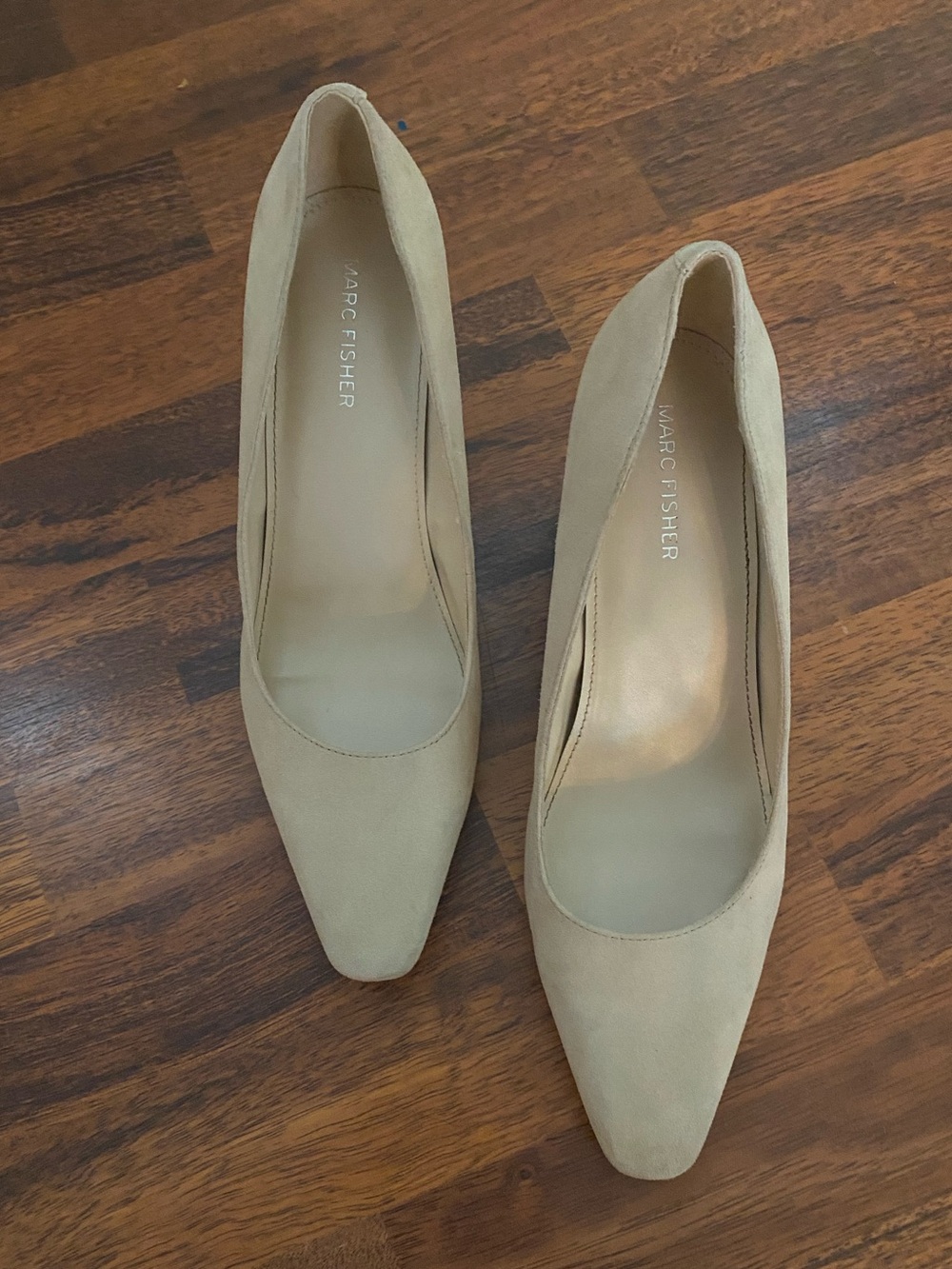 Marc Fisher Beige Suede Pumps-9